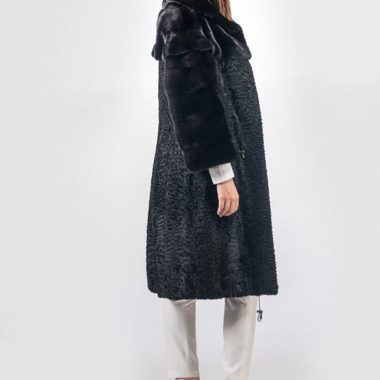 Black Astrakhan Fur Coat