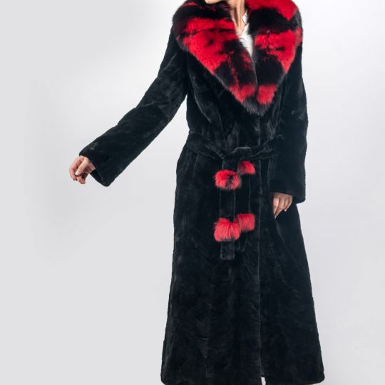 Black Sheared Mink Fur Coat