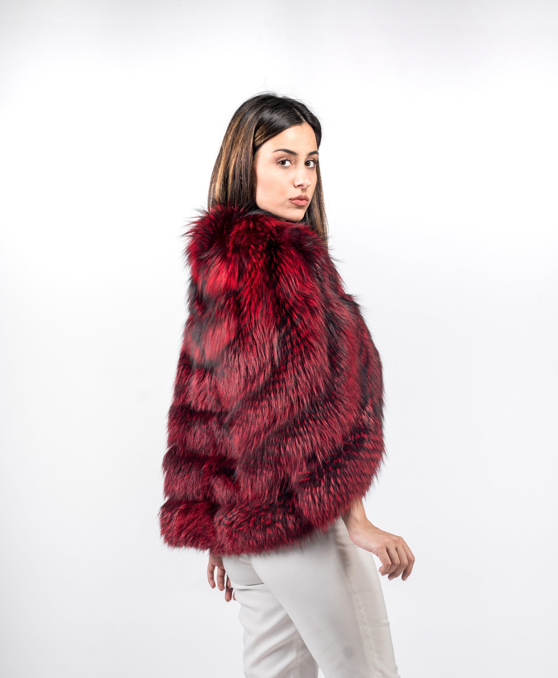 Red Chic Silver Fox Fur Stole - Askio Fashion