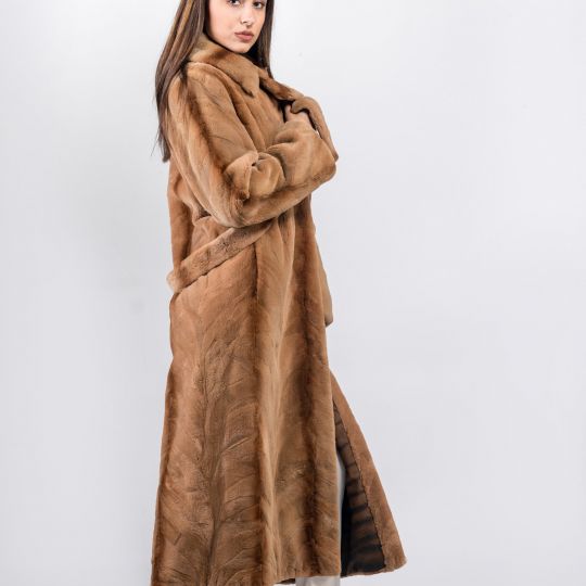 Beige Mink Fur Coat