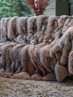 GC GAVENO CAVAILIA Mink Fur Throws For Beds, Throw Blanket, Soft Sofa  Blanket, Silver, 150X200 Cm price in Egypt,  Egypt
