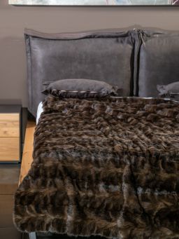 Russian Sable Fur Throw Blanket Barguzin