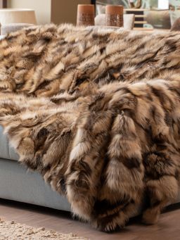 Real Sheepskin Fur Throw Blanket