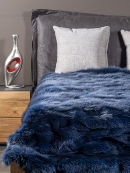 Real Marten Fur Throw Blanket