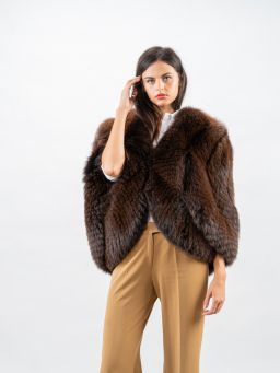 Special Brown Fox Fur Cape