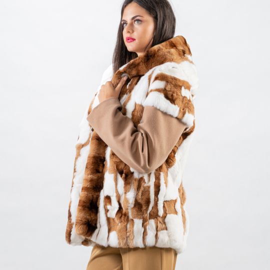 Hooded Orylag Fur Jacket