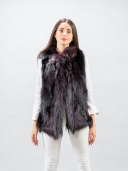 Purple Fox Fur Vest