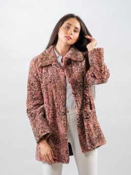 Pink Velvet Mink Fur Jacket