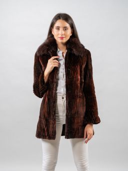 Zip Up/Mink Fur Jacket