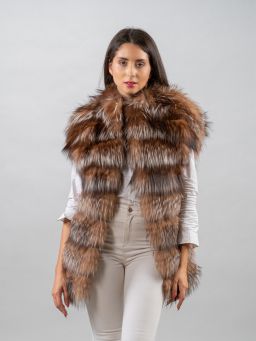 Crystal Silver Fox Fur Vest
