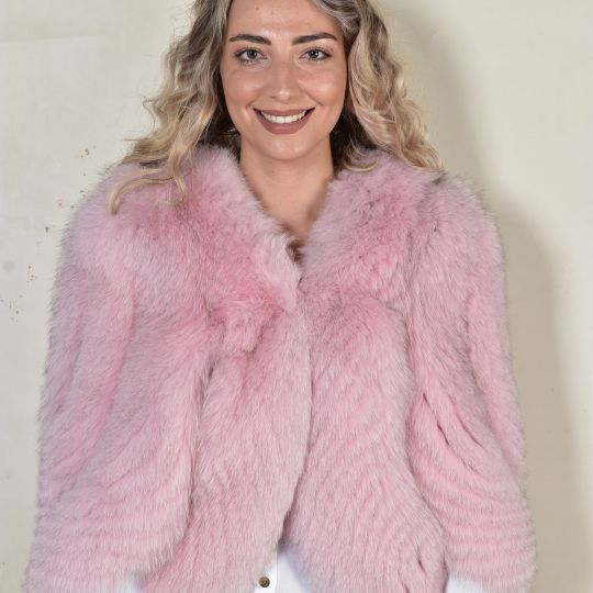 Light Pink Fox Fur Vest