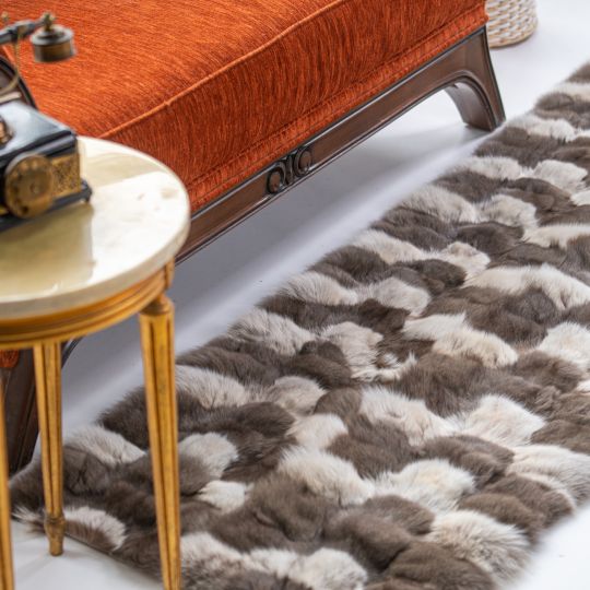 Fox Fur Throw Small Blanket or Carpet