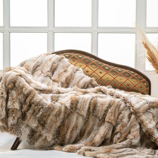 Original Lynx Fur Throw Blanket