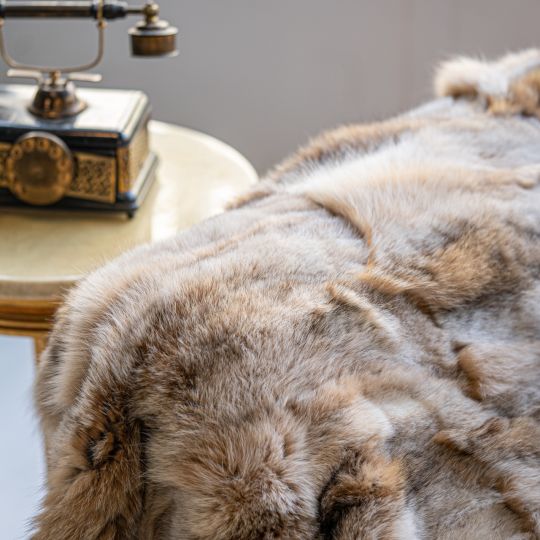 Original Lynx Fur Throw Blanket