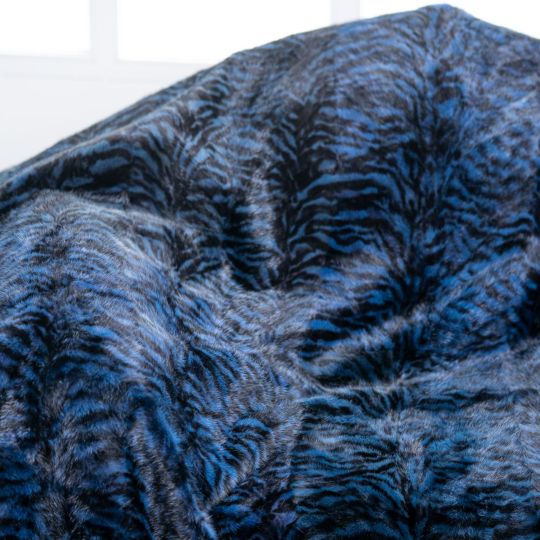 Blue Mink Fur Throw Blanket
