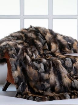 Gross Fox Fur Throw Blanket